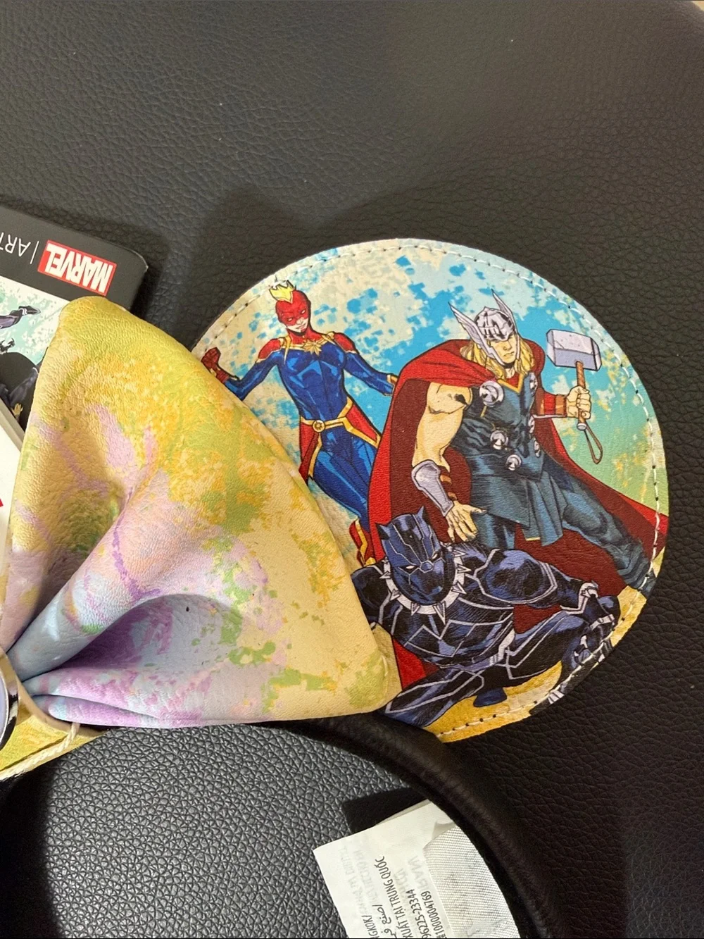 NWT Disney Marvel Multicolor Avengers Mouse Ear Headband with Removable Bow